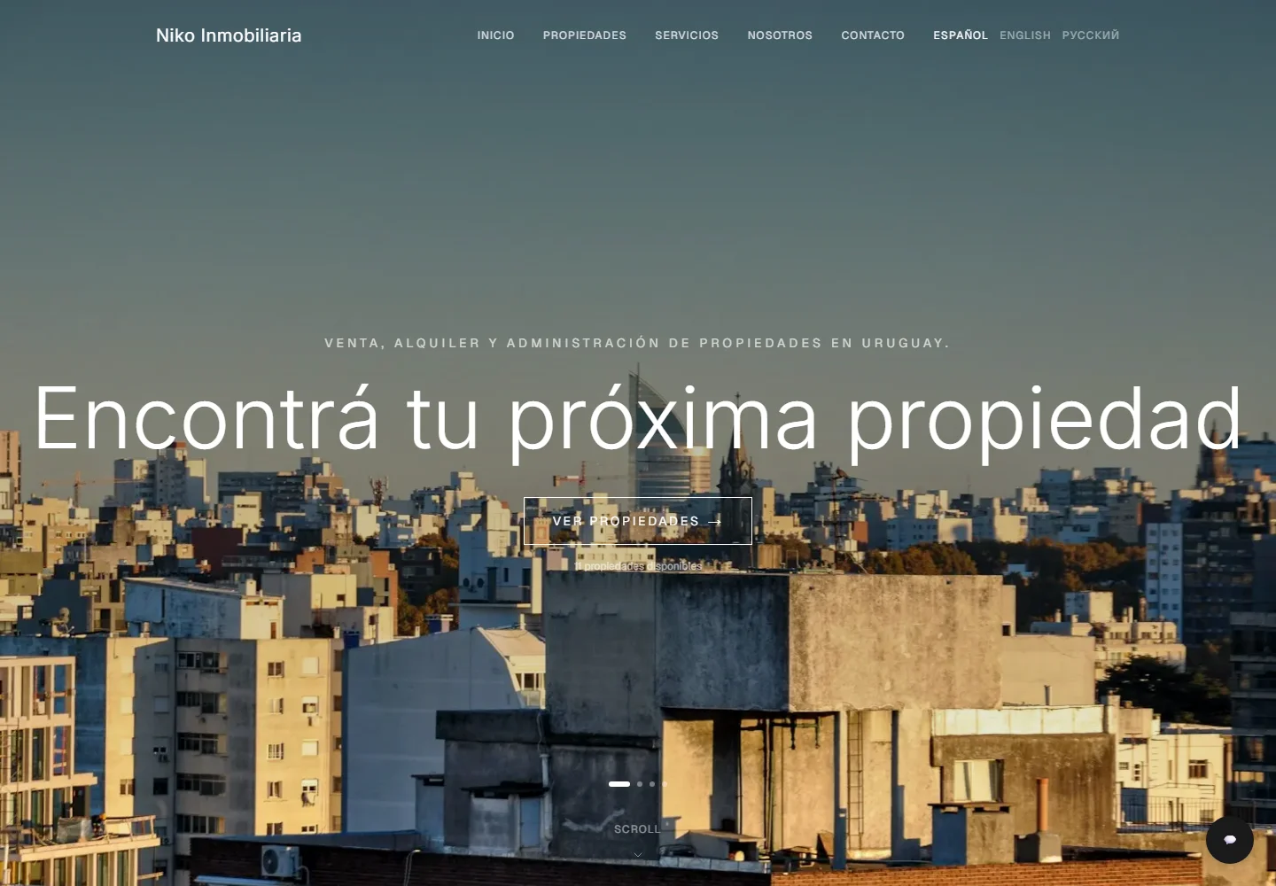 Captura real del proyecto Plataforma inmobiliaria con IA
